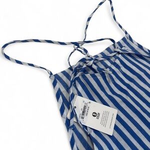 Vitamin A Navy and White Striped Romper